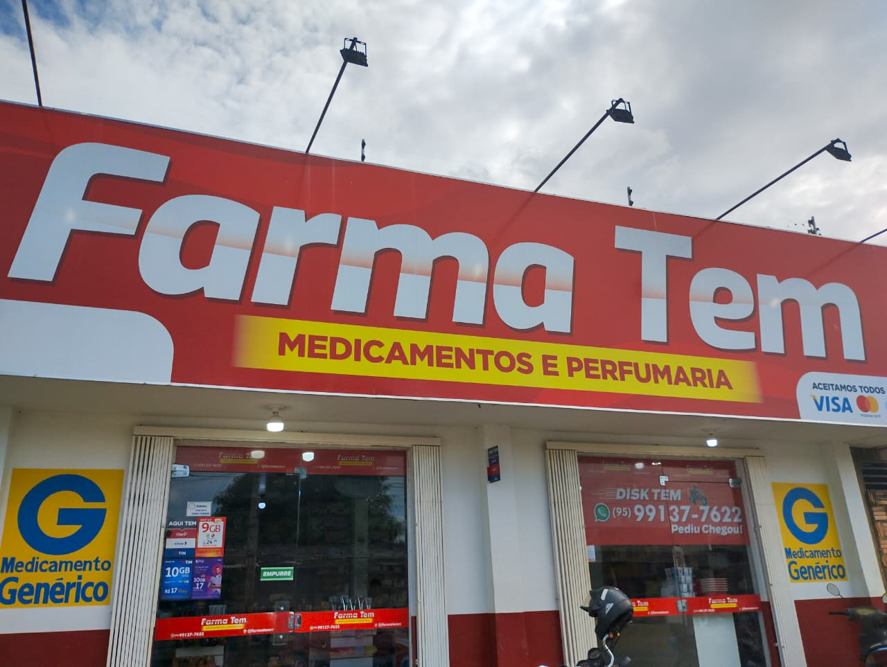 Fachada da Farmácia Farma Tem em Buritis, Boa Vista RR